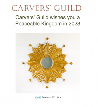 #0038 Starbu​rst 32" diam Carvers Guild Mirror