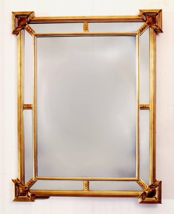 1075 Quatrain With Shells Mirror 34×43
