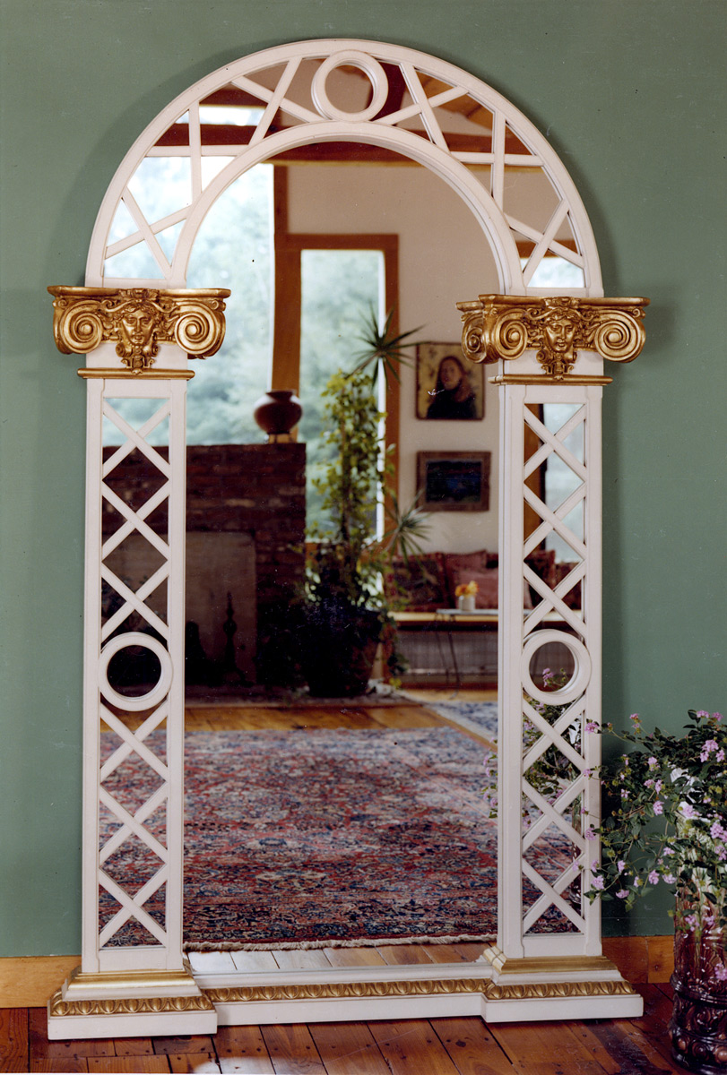 1110 Ionic Latticed Arch Mirror 54×90