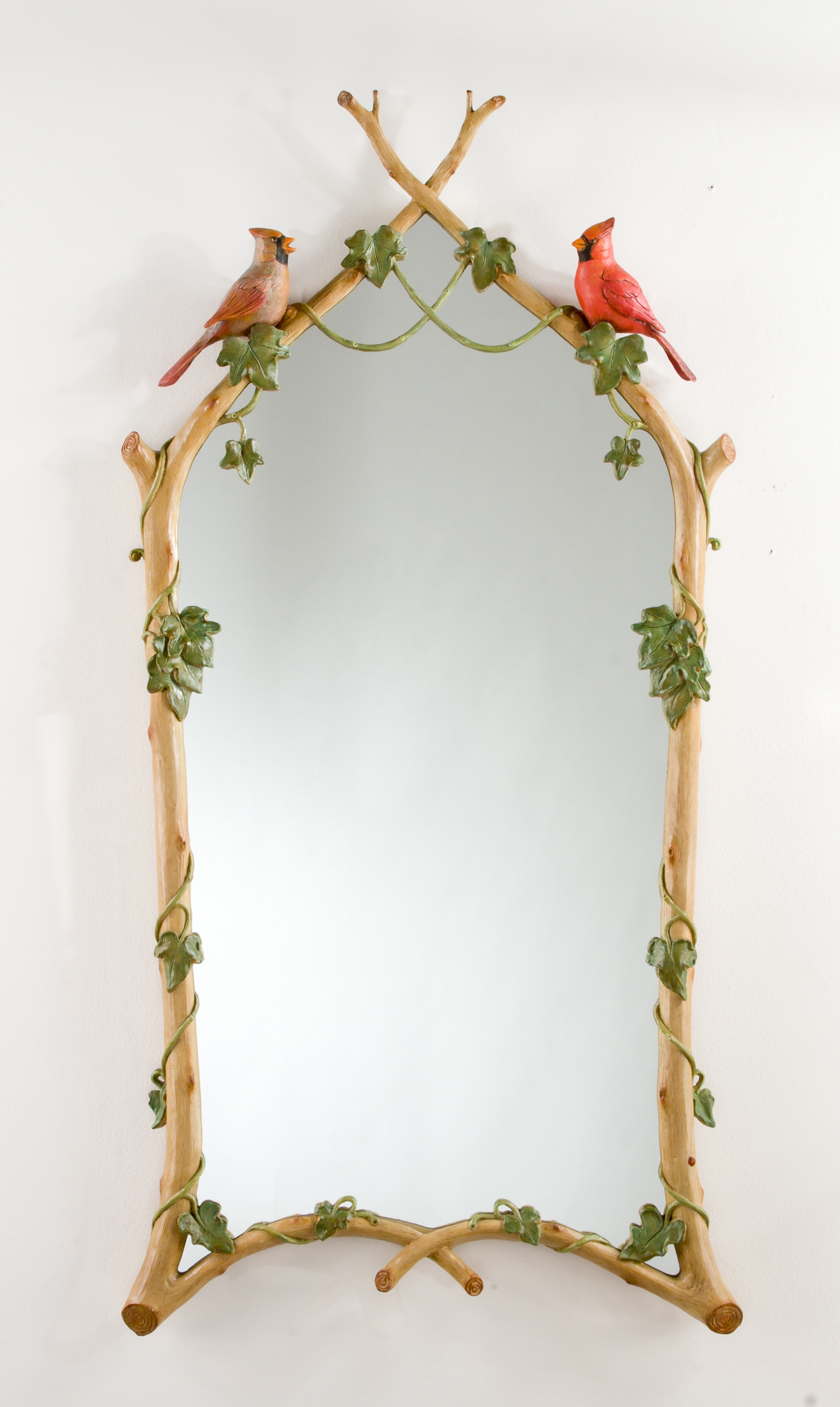 1154 Twig & Ivy With Cardinals Mirror 22×44.5