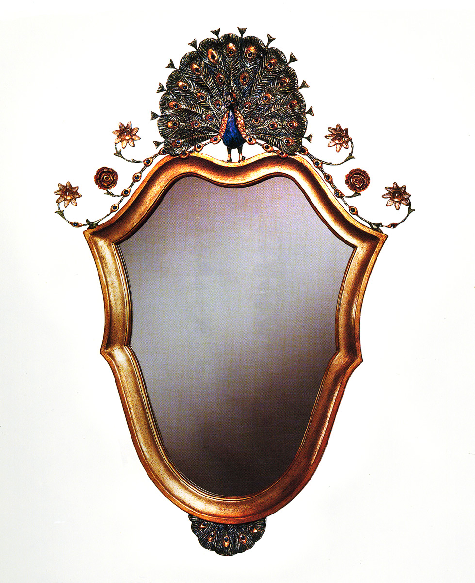 1160 Garden Peacock Mirror 27×38