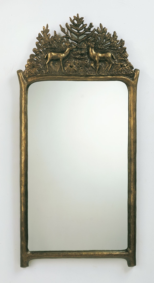 1166 The Very Deer Who Eat My Hosta  Mirror 17×36