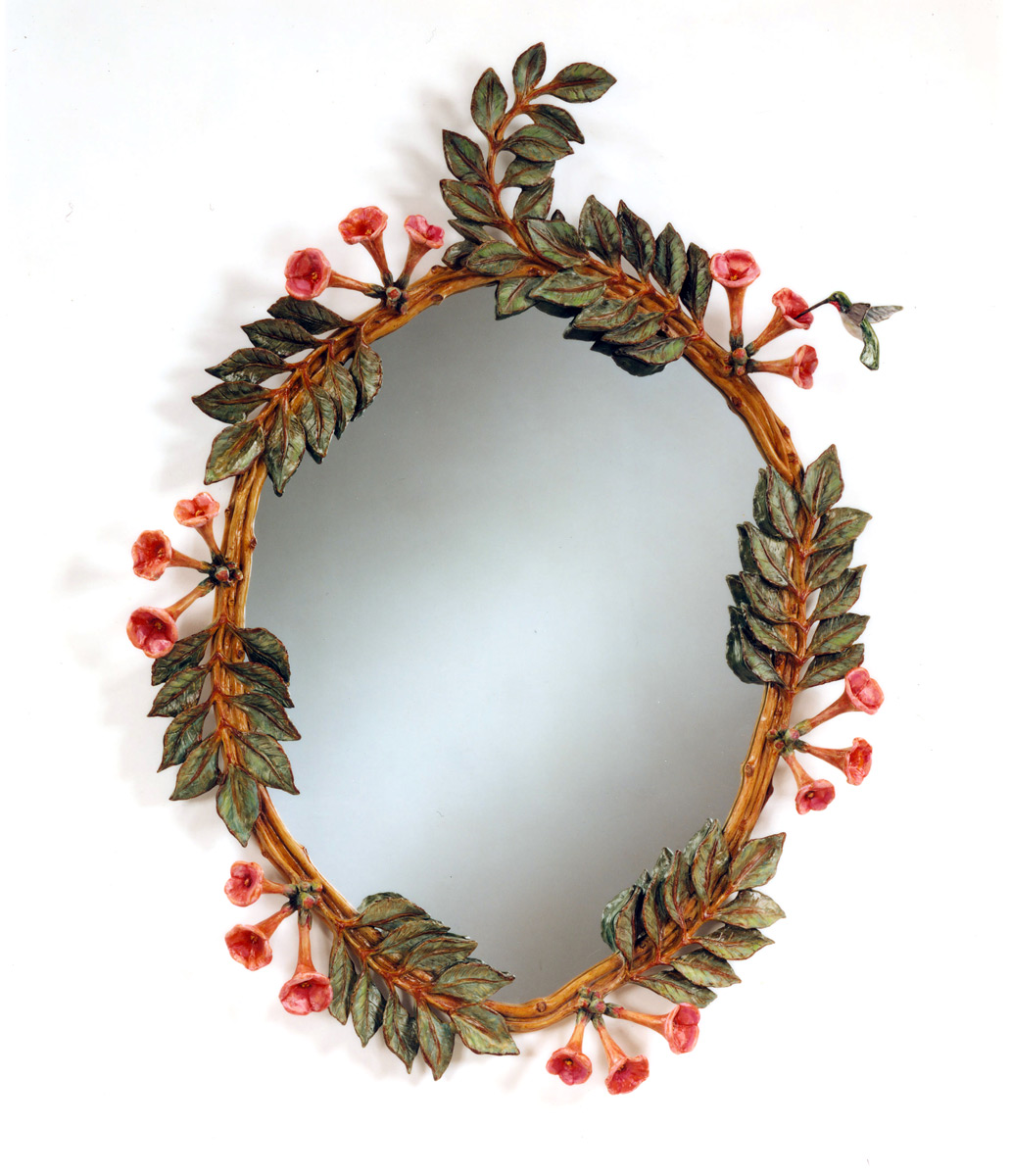 1170 Hummingbird & Trumpet Vine Mirror 31×41