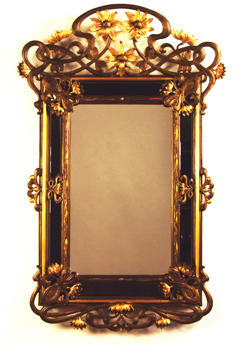 1901 Art Nouveau Sunflowers Mirror 37×57.5