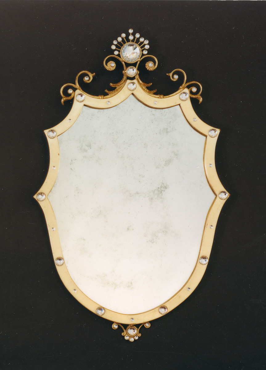 4702 Shield With Crystals Mirror 18×28