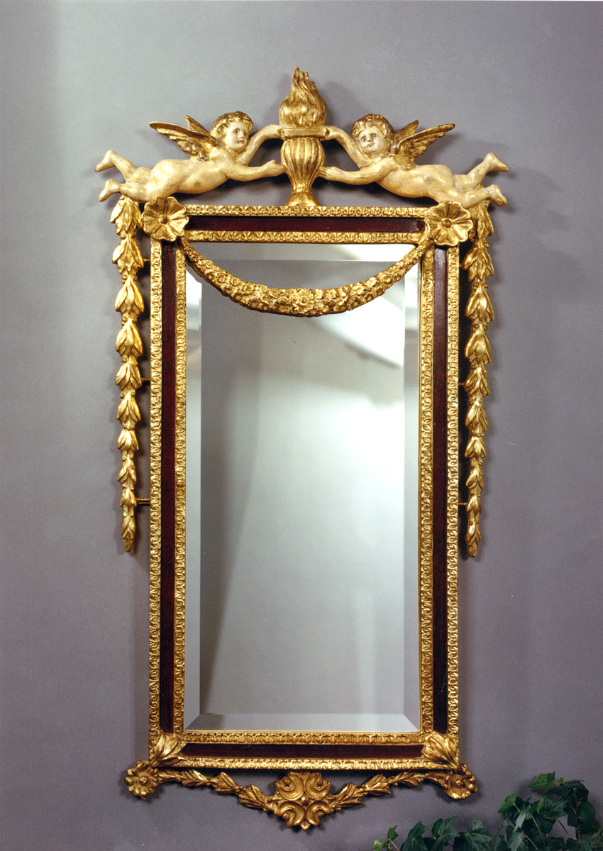 5922 Cherubs With Festoon Mirror 20×37