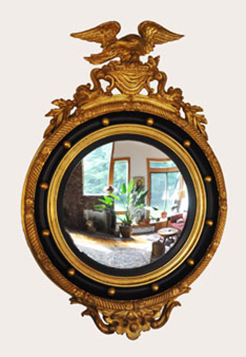 5932 Nautical Rondel With Dolphins, Eagle and Balls Mirror 26×38