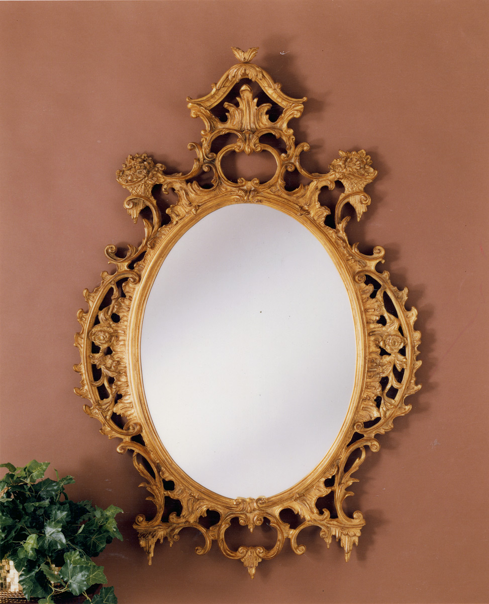 5936 Rose Oval Mirror 34×48