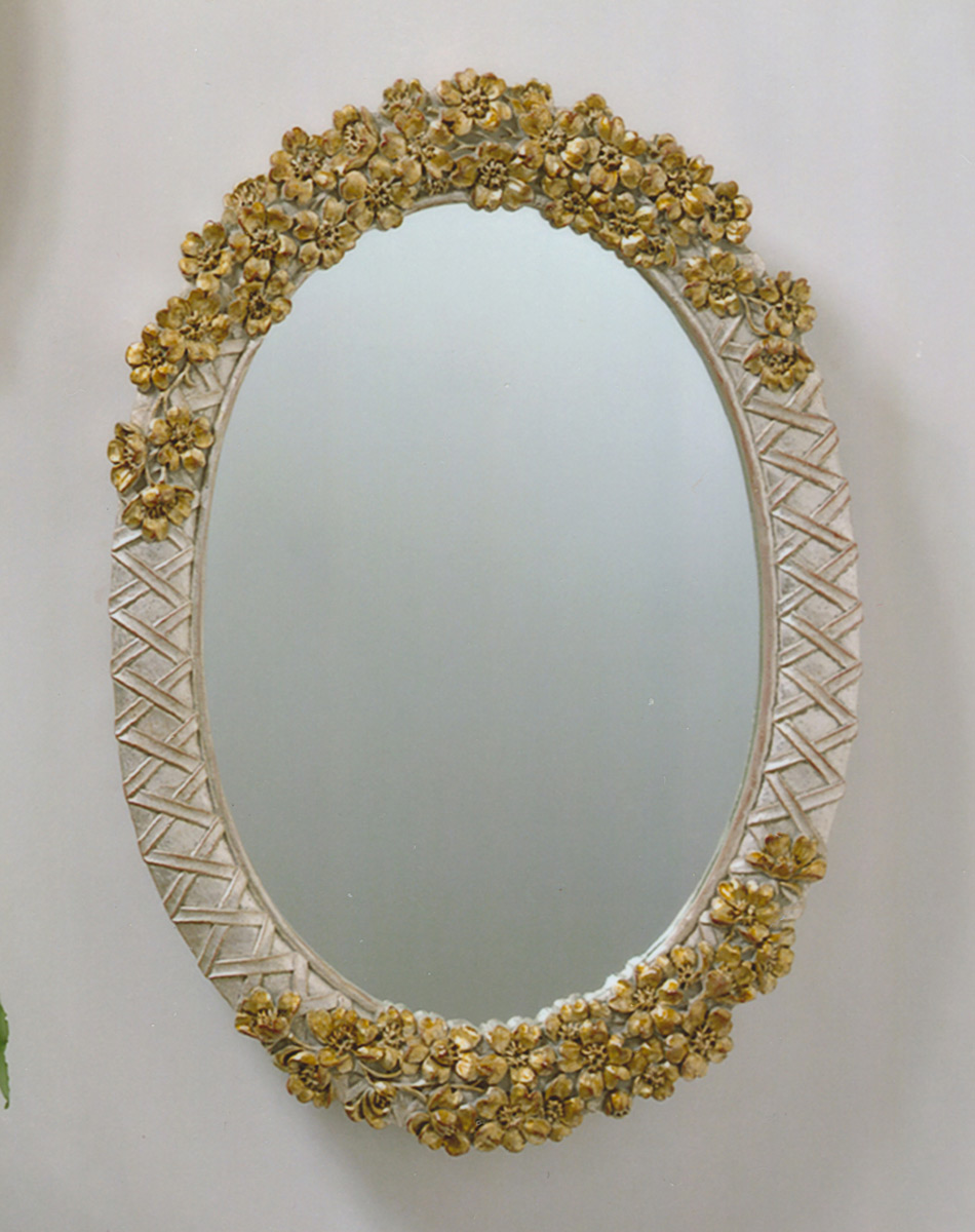 7110 Flowered Lattice Mirror 15×20.5
