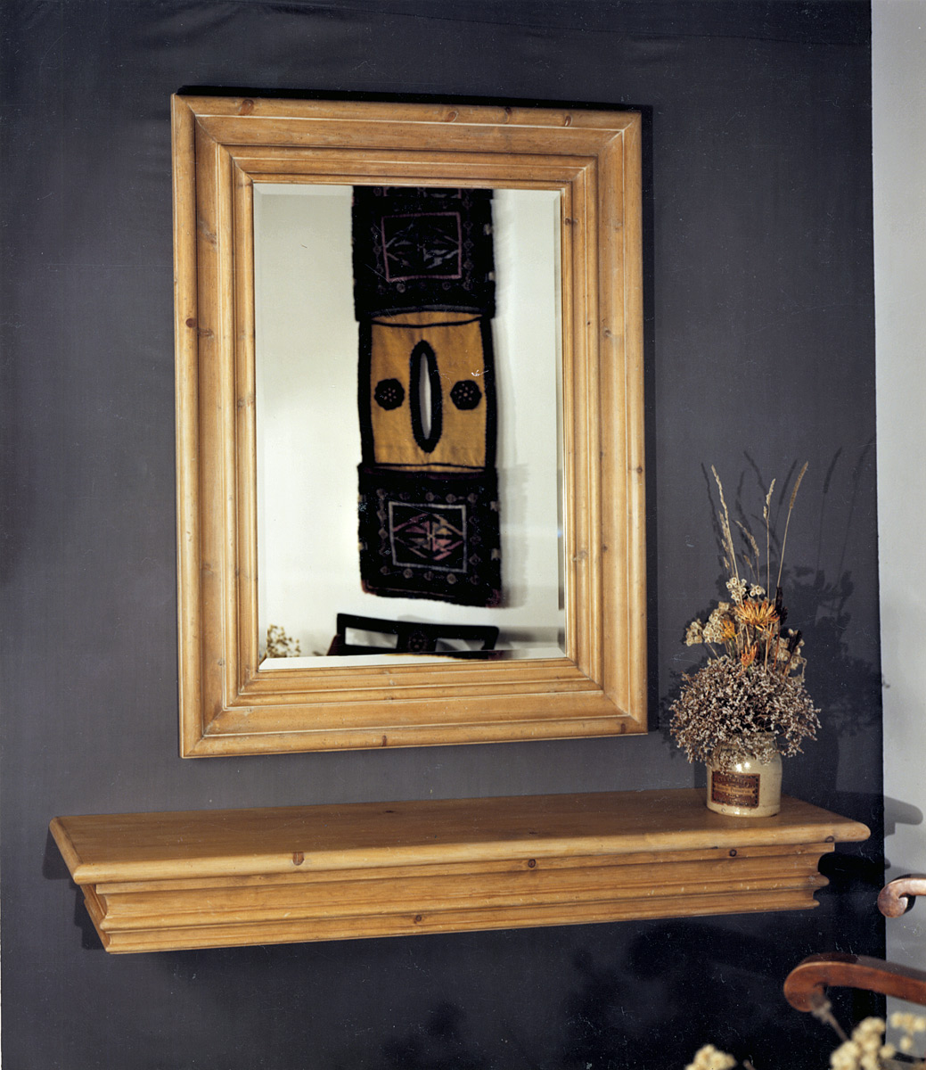 9076 Pine Cornice 6 1/2 " Moulding Mirror 38×50